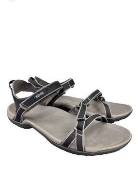 Teva Women’s Sport Sandals Sz 11 Black Gray Strappy Hiking Water Outdoor 1006263